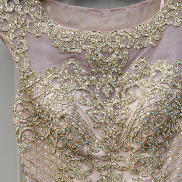 Pink Gold Prom Dress - Picture 5 of 6